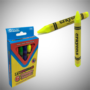 Bazic Fluorescent Triangle Crayons